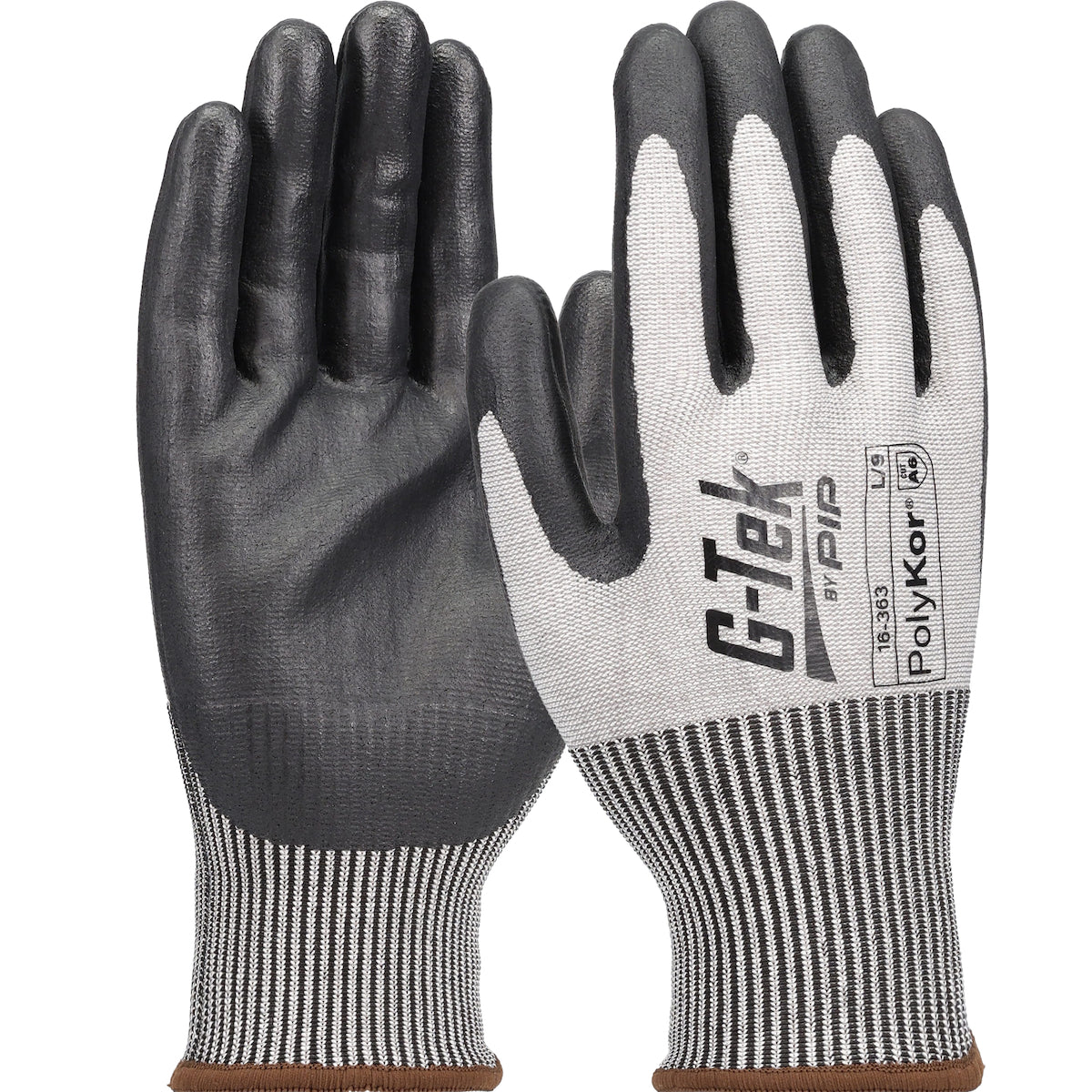 G-Tek 16-363 Seamless Knit PolyKor® Blended Glove with Foam Nitrile Coated Grip on Palm & Fingers -