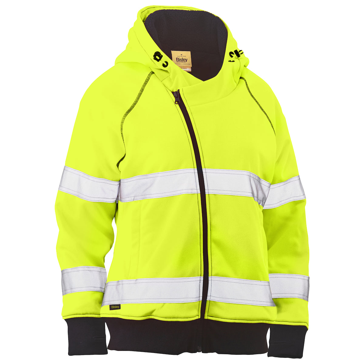 Bisley 323W6819T ANSI Type R Class 2 Women's Contoured Full Zip Hooded Sweatshirt with Sherpa Lining