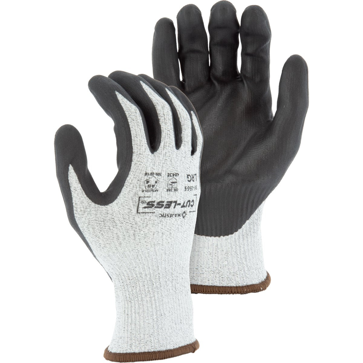 Majestic 35-1565 Cut-Less Korplex Glove with Foam Nitrile Palm, 13g, ANSI A4 (One Dozen)