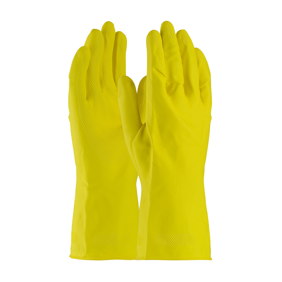 Assurance 48-L212Y Unsupported Latex, Industrial Flock Lined with Raised Diamond Grip - 21 Mil (One
