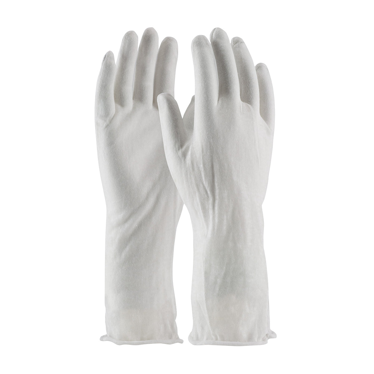 CleanTeam 97-500/14I Economy, Light Weight Cotton Lisle Inspection Glove with Unhemmed Cuff - 14" (O