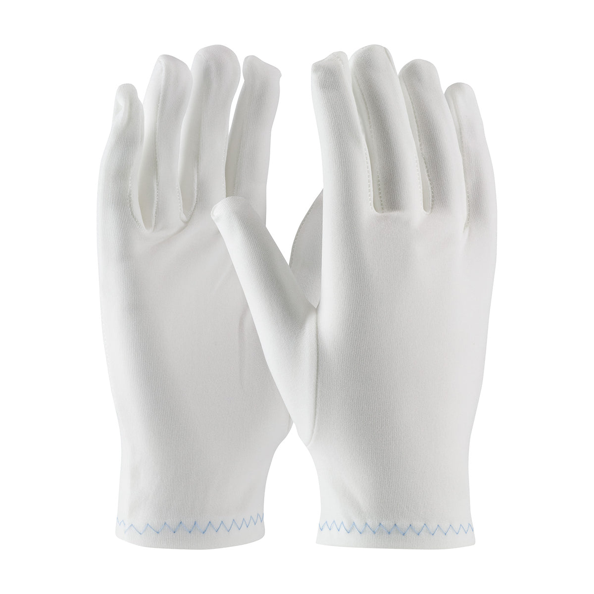 CleanTeam 98-700 Heavy Weight Stretch Nylon Inspection Glove with Zig-Zag Stitched Rolled Hem - Full