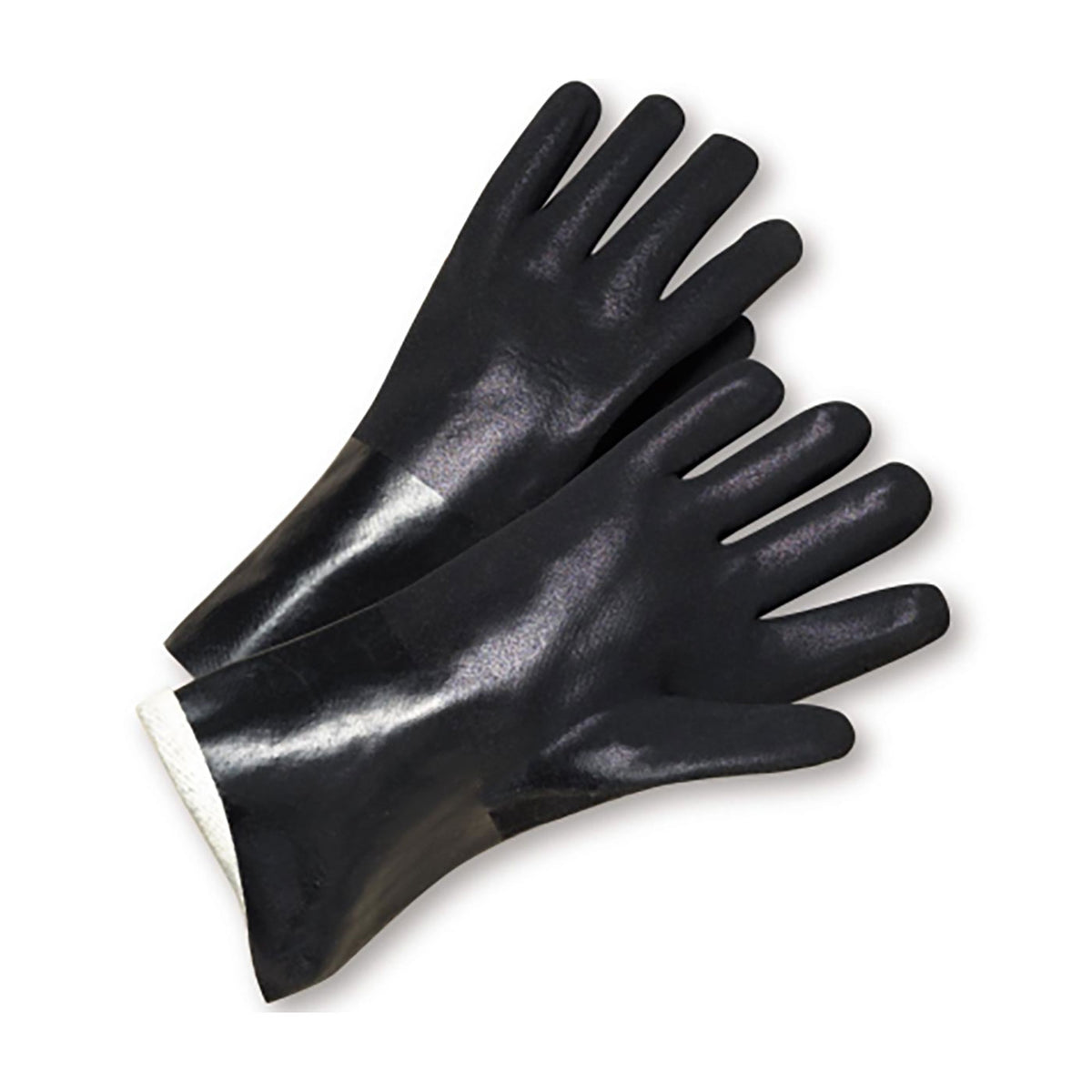 PIP J1047RF 14" Length PVC Dipped with Jersey Liner and Rough Sandy Finish Safety Glove(One Dozen)