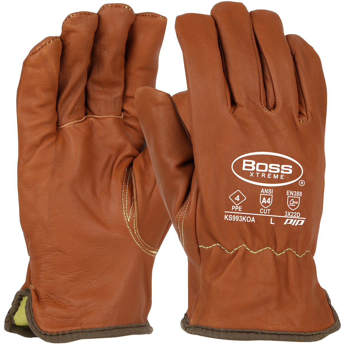 West Chester KS993KOA Oil Armor Finish Goat Driver w/ Cut Lining Gloves (One Pair)