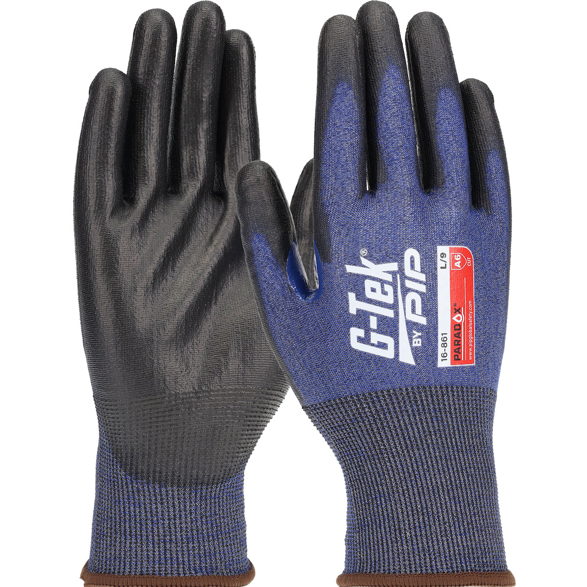 G-Tek 16-861 Seamless Knit PolyKor® Blended Glove with PosiGrip MAX™ Coating on Palm & Fingers - 21