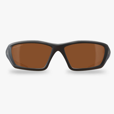 Edge Eyewear Robson TXR415 Black Frame, Polarized Copper Driving Lens Safety Glasses