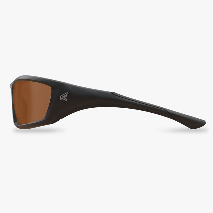 Edge Eyewear Robson TXR415 Black Frame, Polarized Copper Driving Lens Safety Glasses