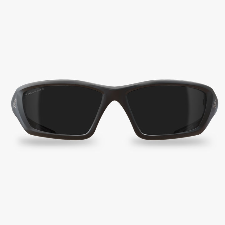 Edge Eyewear Robson TXR416 Black Frame, Polarized Smoke Lens Safety Glasses