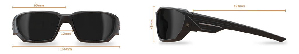 Edge Eyewear Dawson XD416VS Matte Black Frame/Smoke Vapor Shield Lens Safety Glasses
