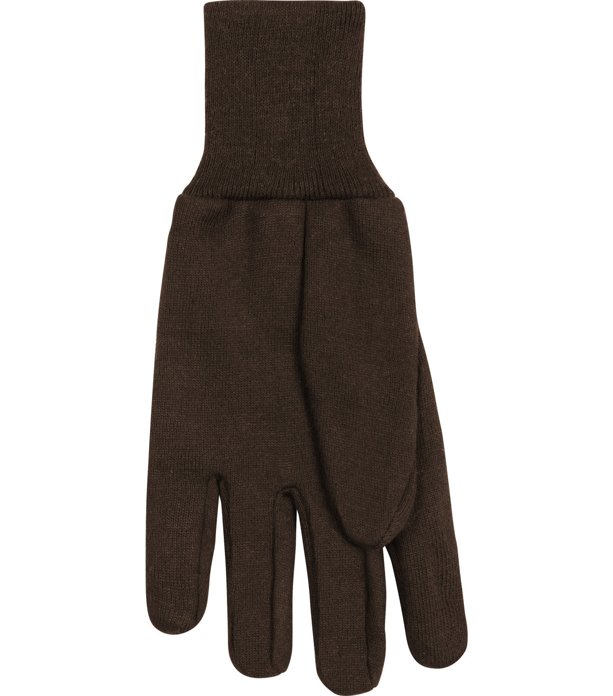 Kinco 820 Kids' Brown 8 oz. Jersey Polyester-Cotton Blend Knit Wrist Straight Thumb Design (Kids Medium) (One Dozen) - alternate view 2