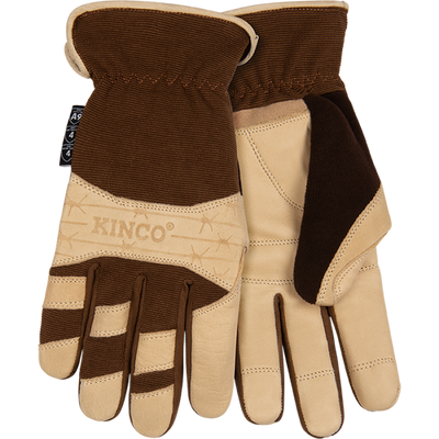 Kinco Pro 2104CR CutFlector Defender Premium Grain Buffalo Synthetic Hybrid  Leather Reinforced Fingertips, Flexible Wing Thumb Design Glove (One Dozen)