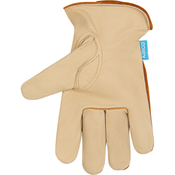 Kinco 355P HydroFlector Russet Premium aquaHIDE Water-Resistant Easy-On Cuff  Keystone Thumb Glove (One Dozen)
