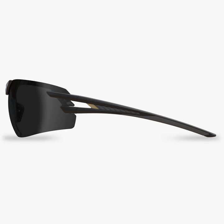 Edge Eyewear Salita SL116VS Black Frame Color, Smoke Vapor Shield Lens Safety Glasses