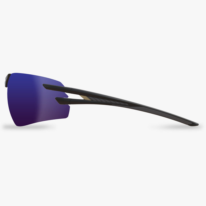 Edge Eyewear Salita SL118 Black Frame Color, Blue Mirror Lens Safety Glasses