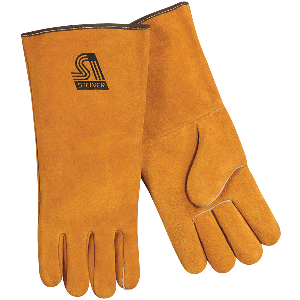 Steiner 02120 Heat Resistor™ Premium Side Split Cowhide Stick Welding Gloves - Triple Layer, Wool Li