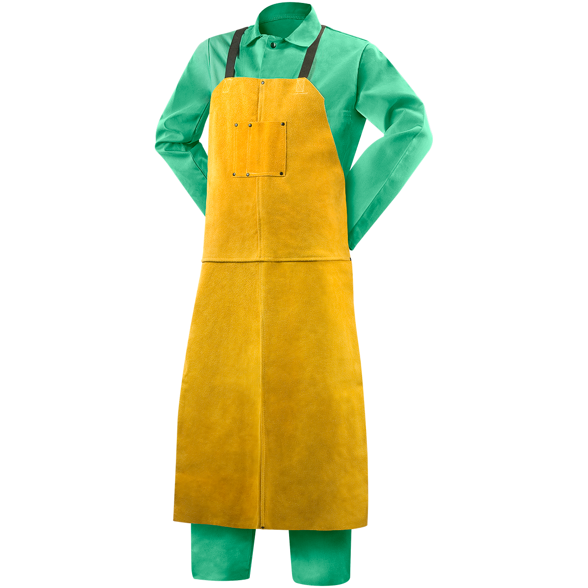 Steiner 82166 Quality Side Split Cowhide Bib Apron - 48" (Each)