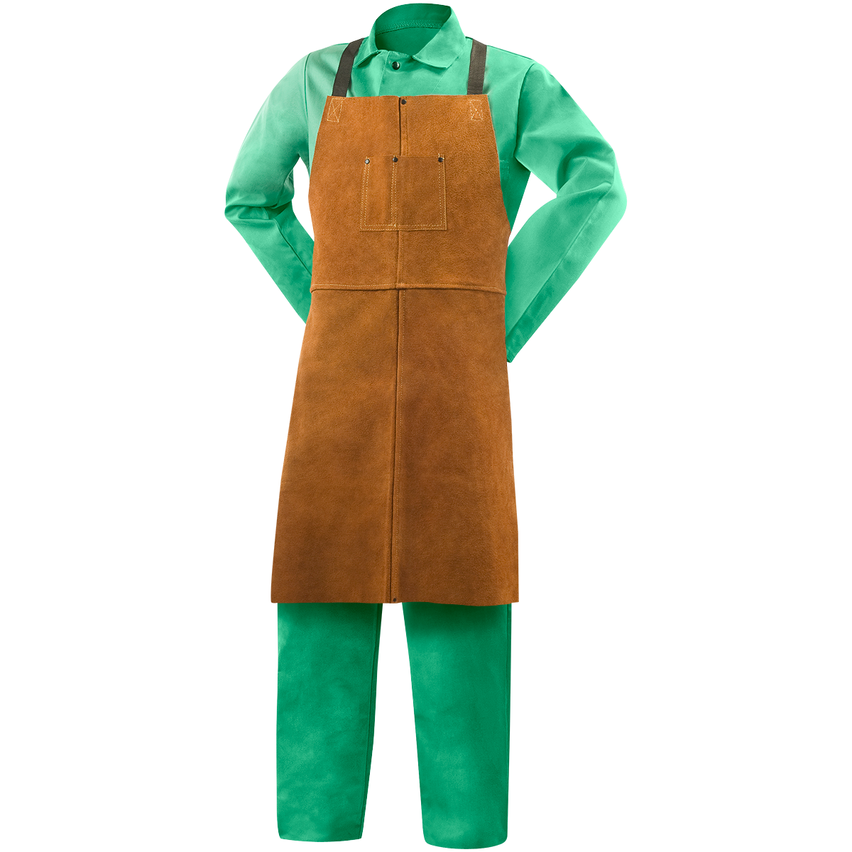 Steiner 92165 Premium Side Split Cowhide Bib Apron - 36" (Each)