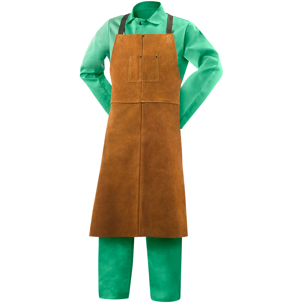 Steiner 92166 Premium Side Split Cowhide Bib Apron - 42" (Each)
