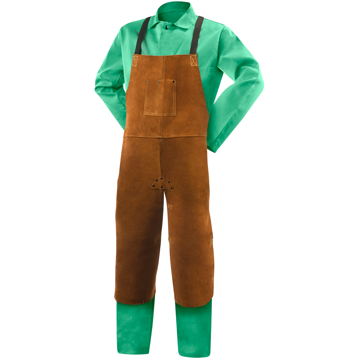 Steiner 92171 Premium Side Split Cowhide Welding Split Leg Bib Apron - 42" (Each)