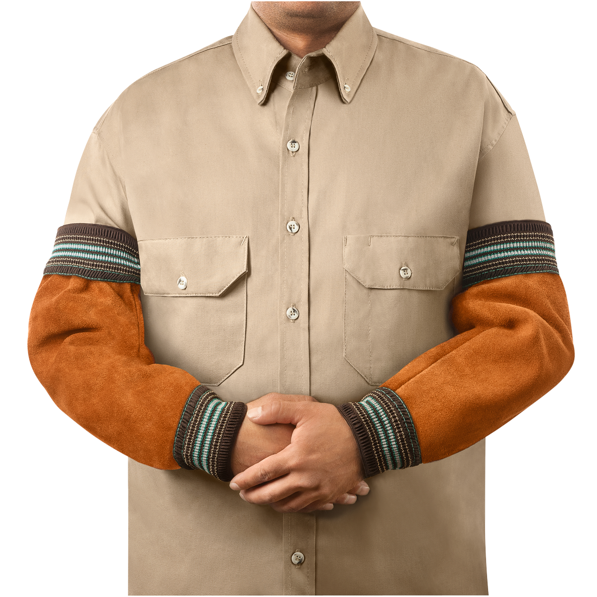 Steiner 92182 Premium Leather Sleeves, Wide Cuff Elastic - 18" (Pair)