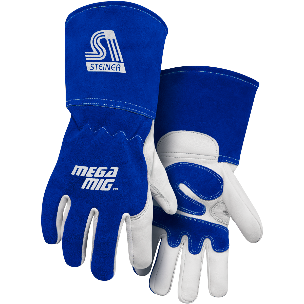 Steiner 0255 MegaMIG™ Premium Heavyweight Grain Goatskin With Split Cowhide Back MIG Welding Gloves (1 Pair)