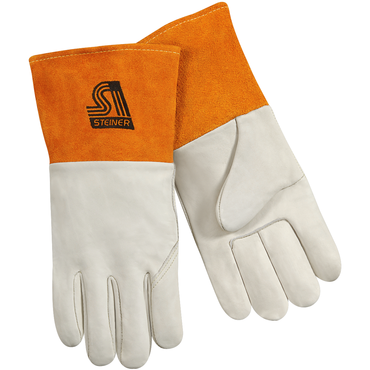 Steiner 0217 Premium Grain Cowhide MIG Welding Gloves - Unlined, Long Cuff (1 Pair)
