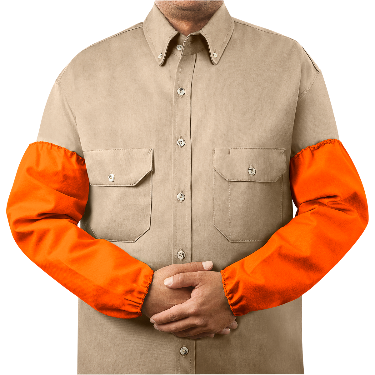Steiner 1044 9 oz FR Cotton Sleeves - Standard Elastic - 18" Orange (1 Pair)