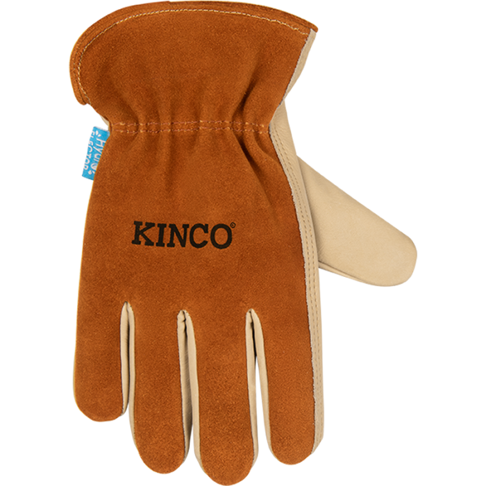 Kinco 355P HydroFlector Russet Premium aquaHIDE Water-Resistant Easy-On Cuff  Keystone Thumb Glove (One Dozen)