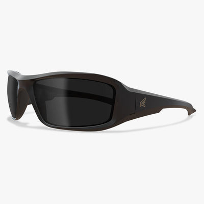 Edge Eyewear Brazeau XB136 Matte Black Frame Smoke Lenses Glasses