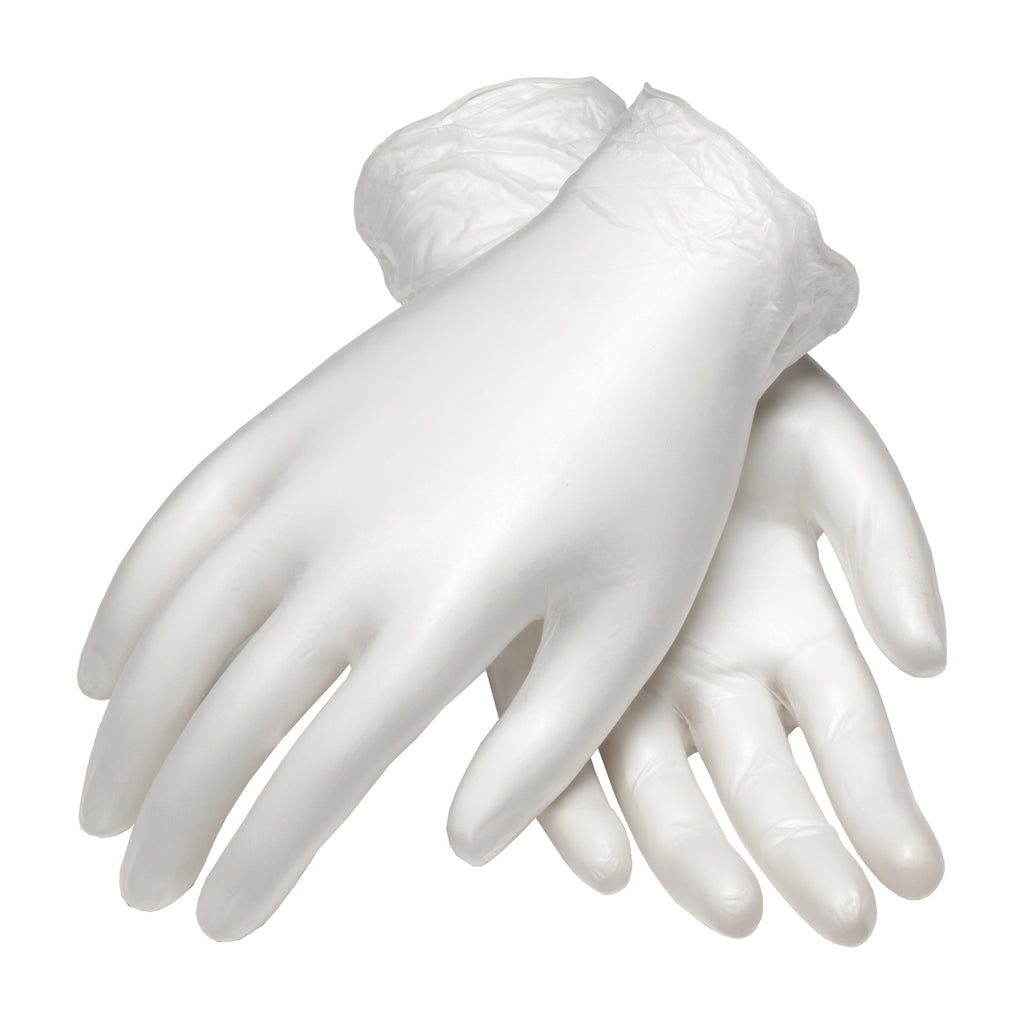 PIP 100-2824 CleanTeam Single Use Class 10 Cleanroom Vinyl Glove with Finger Textured Grip Safety Glove (1 Case)