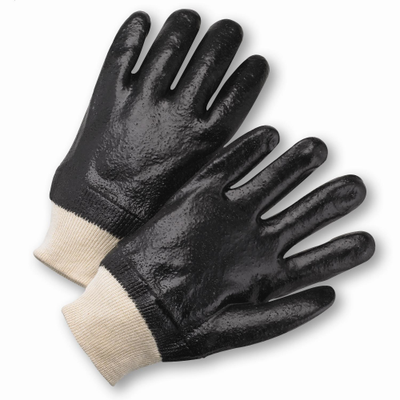West Chester 1007R PVC Dipped Glove with Interlock Liner and Semi-Rough Finish Knit Wrist (One Dozen)