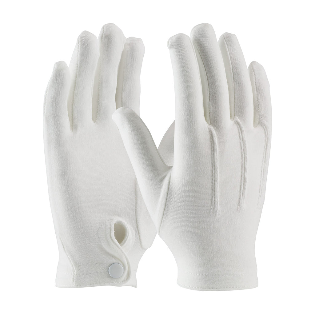 PIP 130-150WM Cabaret 100% Cotton Dress with Raised Stitching on Back Snap Closure Gloves (One Dozen)