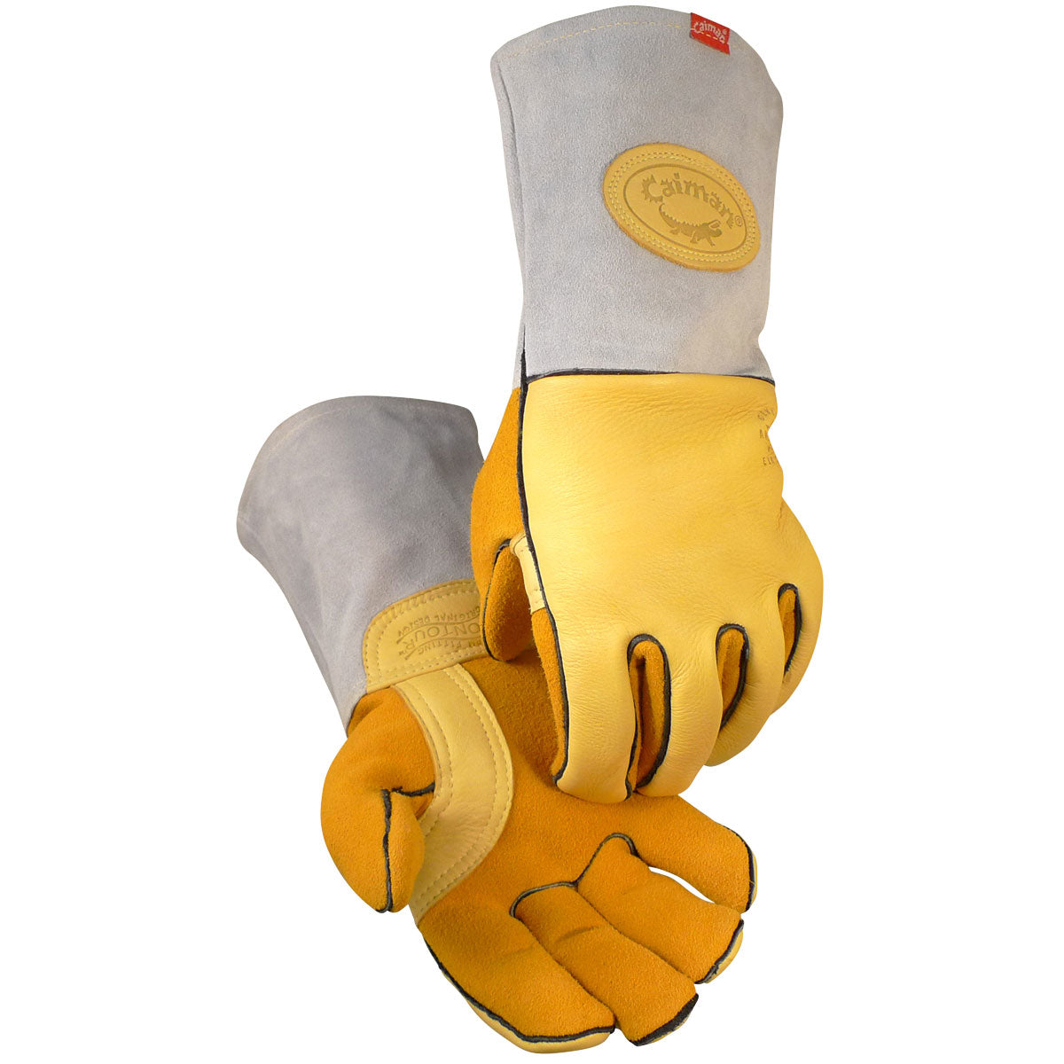 Caiman 1485 Elk Skin Wool Insulated Unlined Palm MIG/Stick Welding Gloves (6 Pairs)