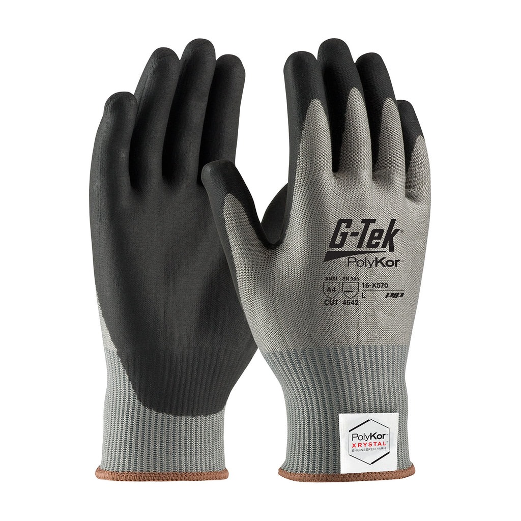 PIP 16-X570 G-Tek PolyKor Xrystal NeoFoam Coated Safety Glove(One Dozen)