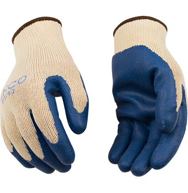 Kinco 1792 Polyester-Cotton Blend Knit Shell Crinkle Latex Coated Palm Polyester-Cotton Blend and Elastic Knit Wrist (One Dozen)