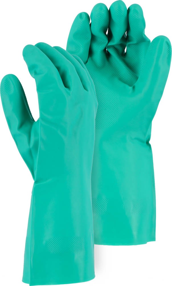Majestic 3247 15 MIL Premium Unlined Nitrile 12" Glove with Diamond Grip Pattern (One Dozen)