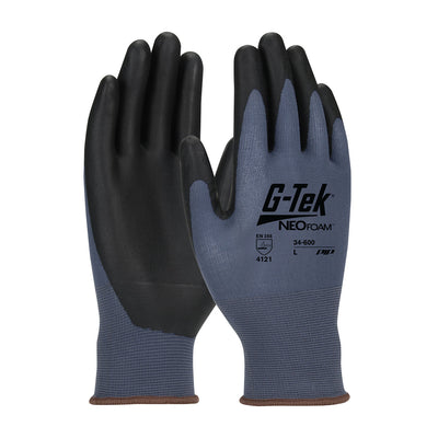 PIP 34-600 G-Tek NeoFoam Nylon NeoFoam Coated Safety Glove(One Dozen)
