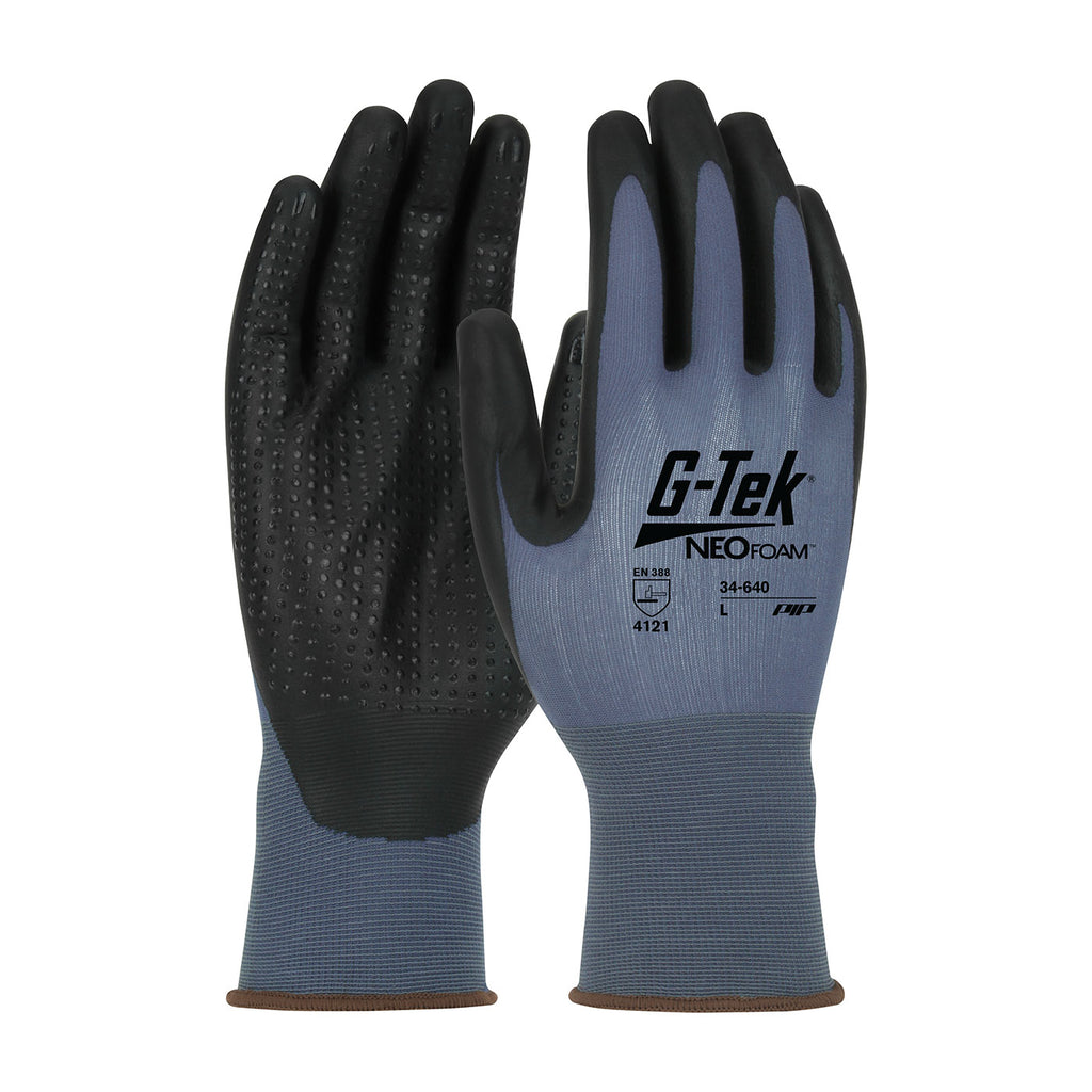 PIP 34-640 G-Tek NeoFoam Nylon NeoFoam Coated Safety Glove(One Dozen)