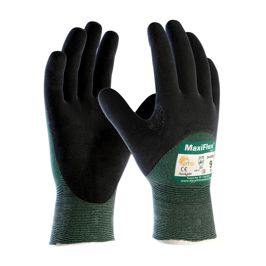PIP 34-8753  MaxiFlex Cut Seamless Knit Engineered Yarn with Premium Nitrile Coated MicroFoam Grip Safety Glove (One Dozen)