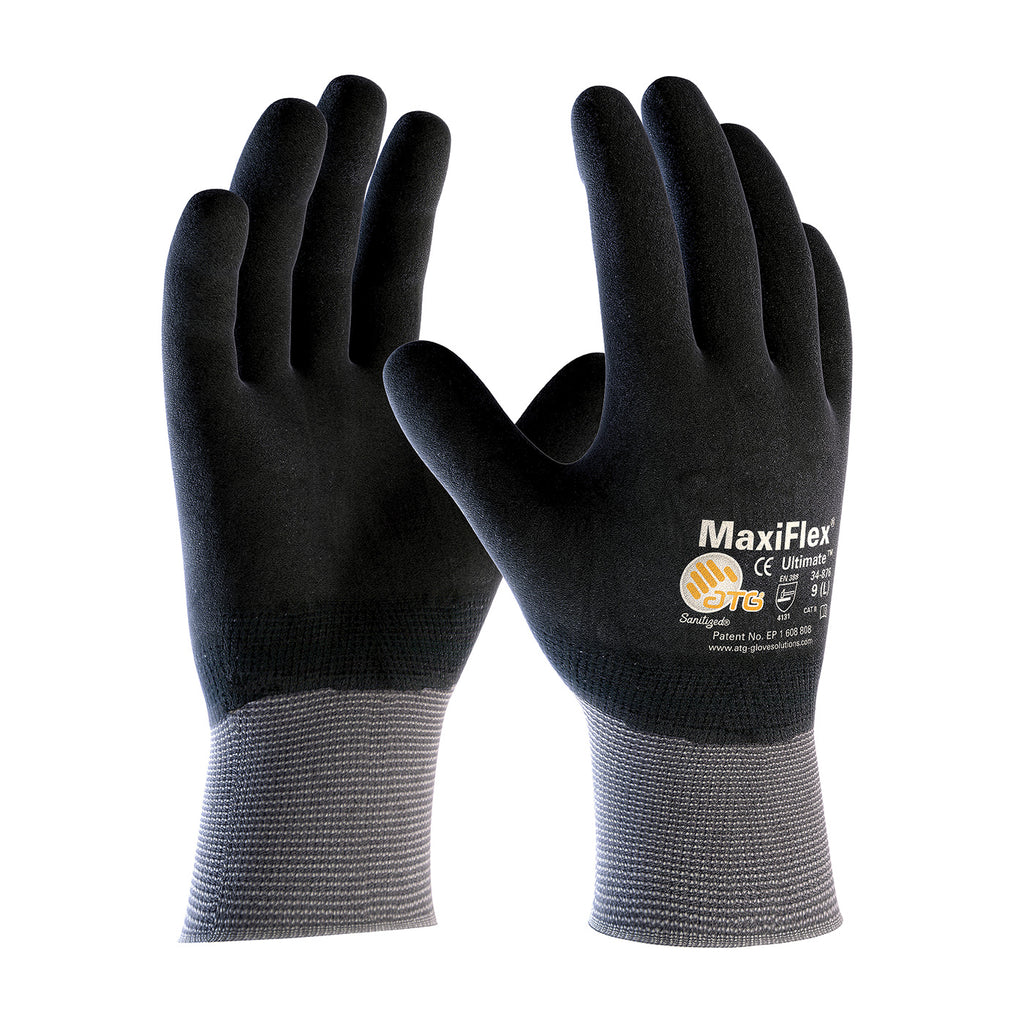 PIP 34-876 MaxiFlex Ultimate Knit Nylon/Lycra Nitrile Coated Safety Glove(One Dozen)