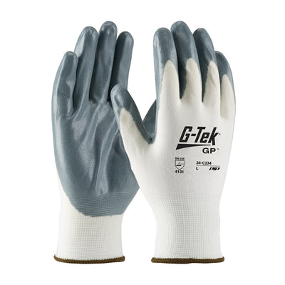 PIP 34-C234 G-Tek Seamless Knit Nylon with Nitrile Coated Foam Grip Economy Grade Safety Glove (One Dozen)