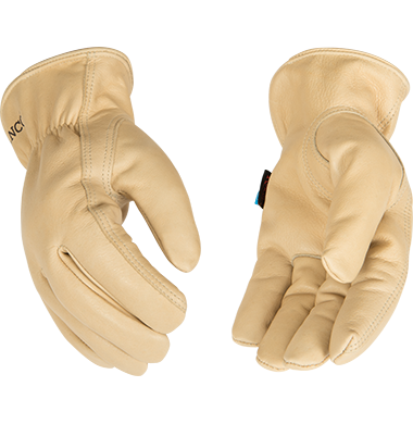Kinco 254PW Women's HydroFlector Tan MiraXP2 Water-Resistant Synthetic Leather Hem Glove (3 Pair)