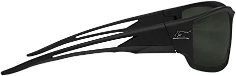 Edge Eyewear Kazbek TSK21-G15-7 Black Frame Polarized G-15 Silver Mirror Lens