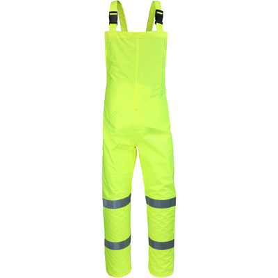 West Chester WW4033P Hi Vis Rain Bibs Lime Green Class 3 (Pack of 1)