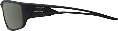 Edge Eyewear Kazbek TSK21-G15-7 Black Frame Polarized G-15 Silver Mirror Lens