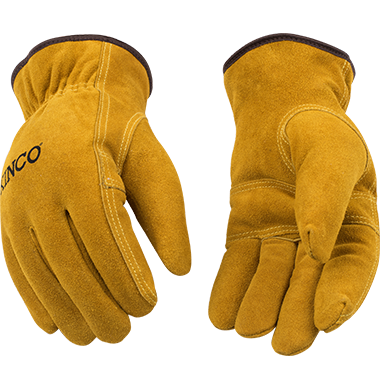 Kinco 51PL Suede Cowhide Reinforcement Patch on Palm, Easy-On Cuff Gloves (One Dozen)