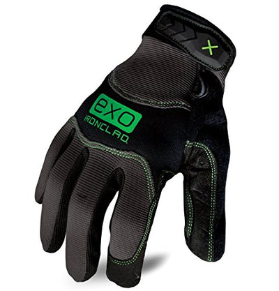 Ironclad EXO-MWR-04 Modern Work Ready Gloves, Black/Grey (One Dozen) 6 Pair