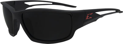 Edge Eyewear Kazbek TSK236  Torque Matte Black Frame with Red E Logo/Polarized Smoke Lens