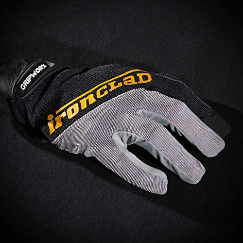 Ironclad BGW-04 Gripworx Series Gloves, Black (One Dozen) 6 Pair