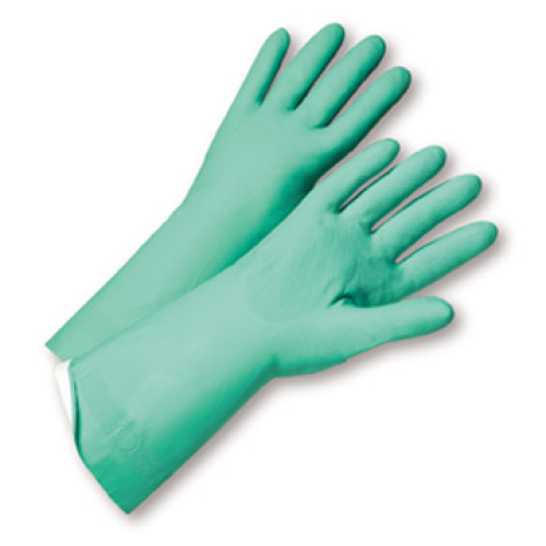 West Chester 52N104 Flock Lined Green Nitrile 18 mil 13" Gloves (One Dozen)